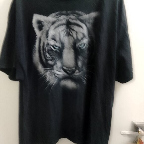 "DOM", White Tiger Short Sleeved, Men's T-Shirt - Picture 3 of 4